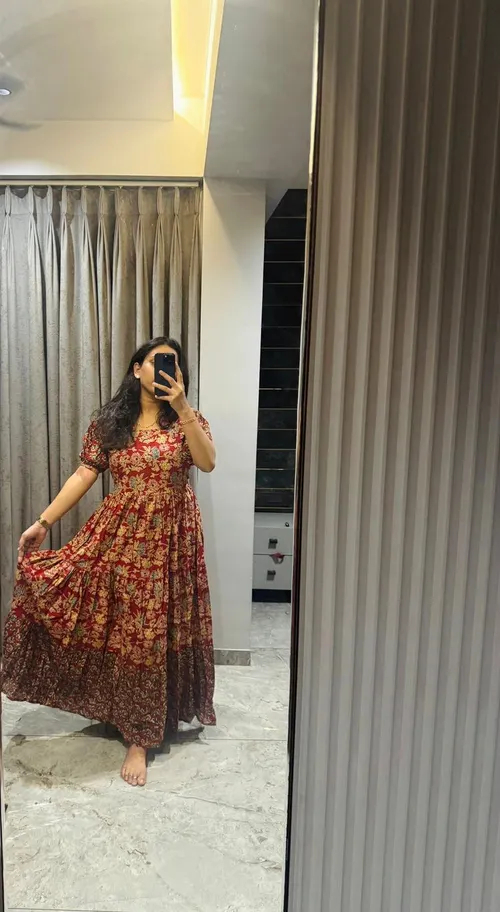 Pure Cotton Printed Maxi Dress